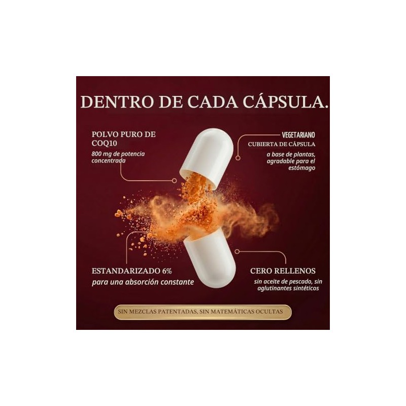 CoQ10 Max 800 mg - Suplemento Alimenticio con Coenzima Q10