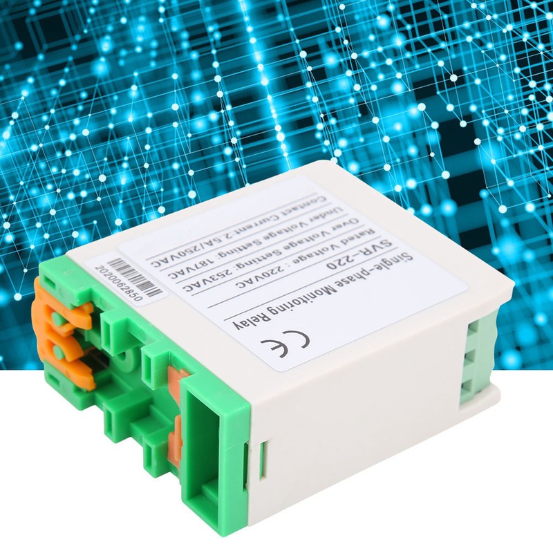 SVR220 SinglePhase Voltage Monitoring Relay 3LEDs Overvoltage Undervoltage Protection Device