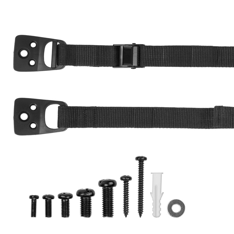 1 Set Black TV Tilt Lock Screw On TV Shelf