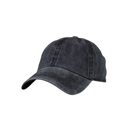Unisex Washed Twill Low Profile Adjustable Baseball Dad Cap Hat, Black