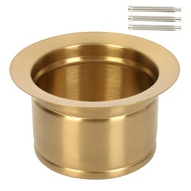 YAQUN Extended Garbage Disposal Flange,Deep Garbage Disposal Sink Flange for Kitchen Sink Fit for 3-1/2 Inch Standard Sink Drain Hole,Gold Deep Kitchen Sink Flange