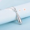 925 Sterling Silver Urn Pendant Necklace Teardrop Cremation Jewelry for