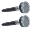 2PCS LED Mouse Expeller Ultrasonic Solar Snake Repeller Ground Insertion