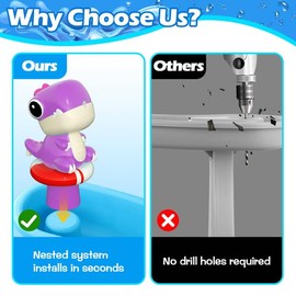 JatlnnPola Water Table Pump Continuous Flow – Dinosaur Rechargeable Battery Powered Water Pump for Water Table Accessories – Summer Outdoor Water Play Toys for Kids Outside (Purple)