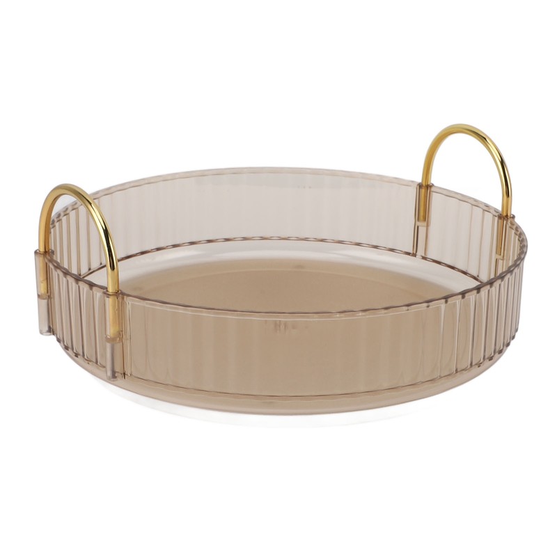 Round Storage Tray 360 Degree Rotating Waterproof Clear Desktop Organizer