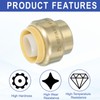 PATIKIL 6 Pcs End Cap Stop Valve 3/4" Compression Water