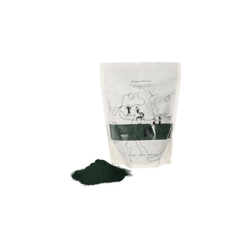 NEGRO MOSTAZA Espirulina en Polvo - bolsa de 500gr