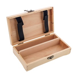 U.S. Art Supply Multi-Function Artist Supply Box with Locking Clasps - Wooden Art Box for Artist Supplies, Brushes, Pencils, Erasers, Tool Storage Organizer Case to Protect and Transport