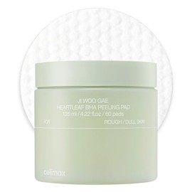 celimax Ji.Woo.Gae Heartleaf BHA Peeling Pad, 1-Step Exfoliation by 60 EmbossingGauze double-sided cotton pad deeply soaked by BHA for smooth skin... 