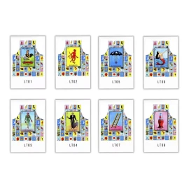 Texben 4 Mandiles Para Cocina Sublimados Lotería Mexicana