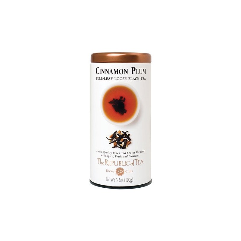 The Republic of Tea Cinnamon Plum Black Full-Leaf Tea, 3.5