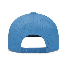Pacific Headwear Weekender Perforated Snapback Cap Rope Hat-Breathable Design for Outdoor Adventures and Casual Wear, Ocean Blue/White