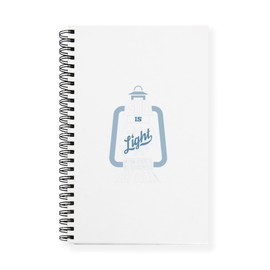 CafePress 1 John 1:5 God is Light Jesus Cross Christian God Spiral Bound Journal Notebook, Personal Diary, Dot Grid