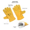 SAFTA Fleece lined thermal work gloves, Winter Leather Driving Gloves
