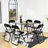 Homy Casa Folding Chairs with Padded Cushion, Comfortable Stackable Chairs