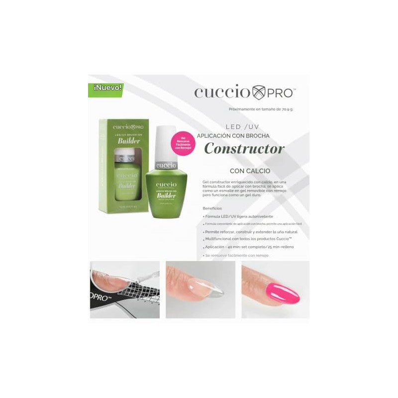 Cuccio Pro Brush-On Builder Gel With Calcium - LED And