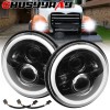 CHUSYYRAY Pair 7" inch Round Led Headlights Hi/Lo Beam FOR