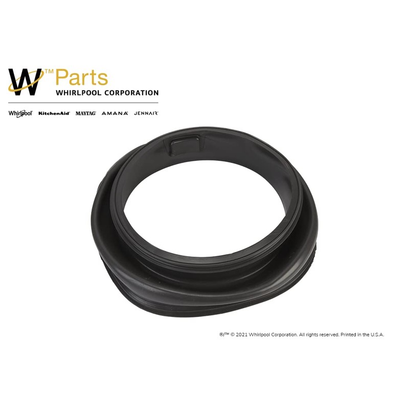 Whirlpool WP8182119 OEM Front Load Washer Door Boot Seal, Black