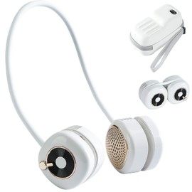 Neck Fan, Neck Cooler, Foldable, Retractable Neck Fan, 3 Adjustable Airflow, Ultra Lightweight, No Blades, Quiet, Compact, Large Airflow, 360° Adjustable Freely, Free Both Hands, High Temperature