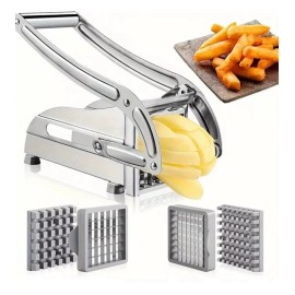 2 Blade Stainless Steel French Fry Cutter Potato Vegetable Slicer Chopper Dicer