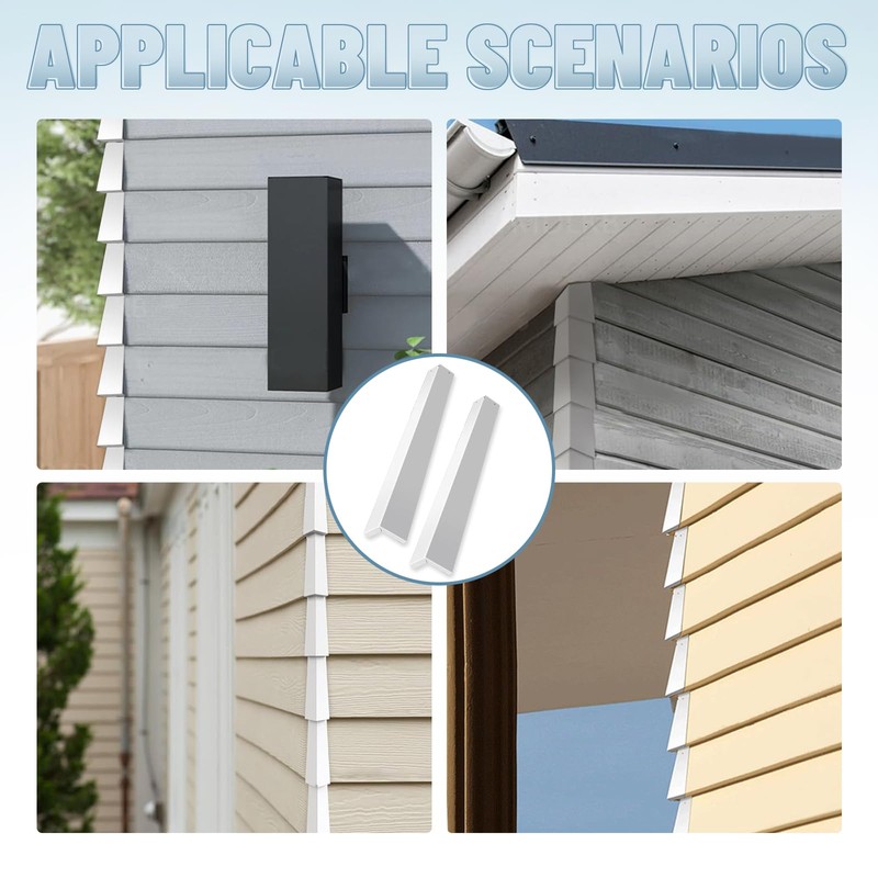 8 Pcs Aluminum Siding Corners 8 Inch Outside White Siding