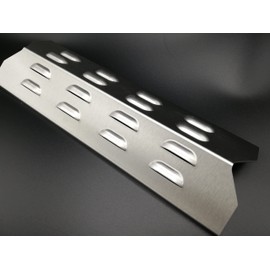 KOCH #22 High Quality Flame Distributor 350 x 115 mm for Gas Barbecue - Flame Plate Burner Cover Aroma Rail - Stainless Steel V2A Thickness 1.25 mm, 500 g Solid Quality Made in Germany
