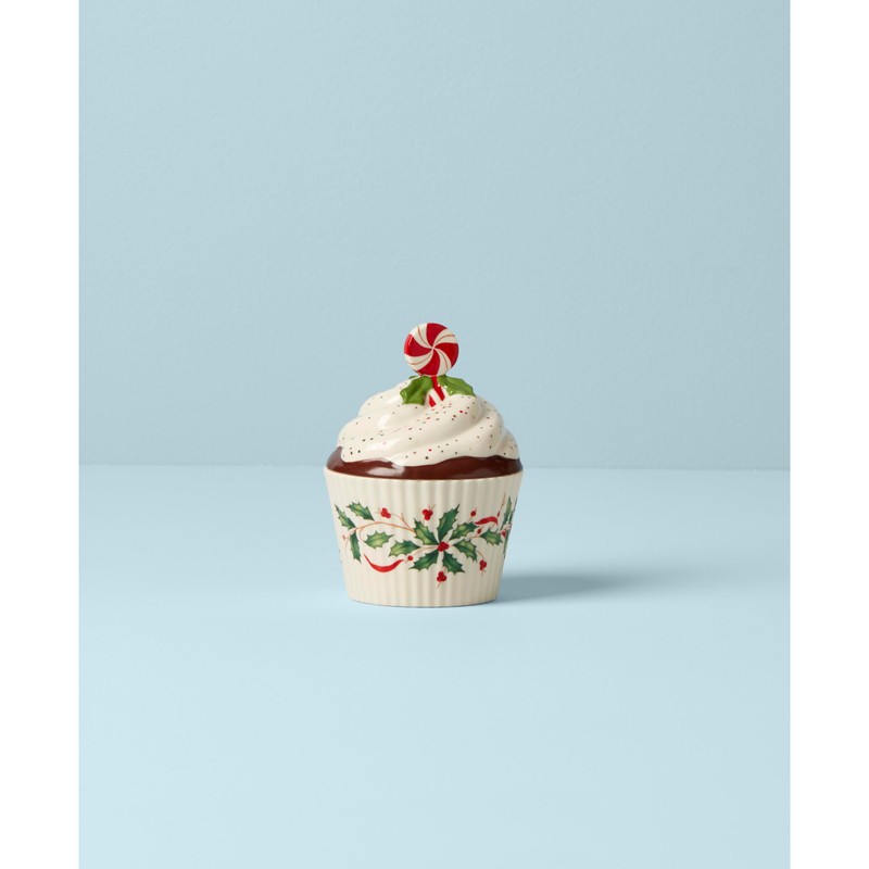 Lenox 886642 - Plato de dulces para cupcakes, diseño navideño
