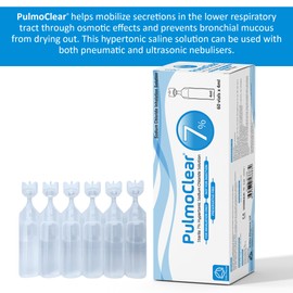 Pulmoclear Sterile Hypertonic Saline 7% Solution for Inhalation - 4ml Single-Dose Vials for Inhalation (Pack of 60 vials) – Preservative Free