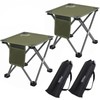 Roptat 2 Pack Camping Stool,Portable Folding Compact Lightweight Stool Seat