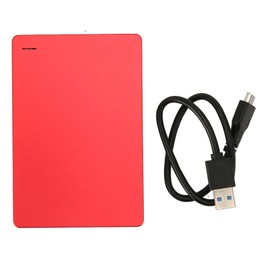 External Hard Drive 2.5 Inch USB 3.0 5Gbps Aluminium Alloy Plug and Play Ultra Slim Mobile Hard Disk for PC TV Phone Red 160G