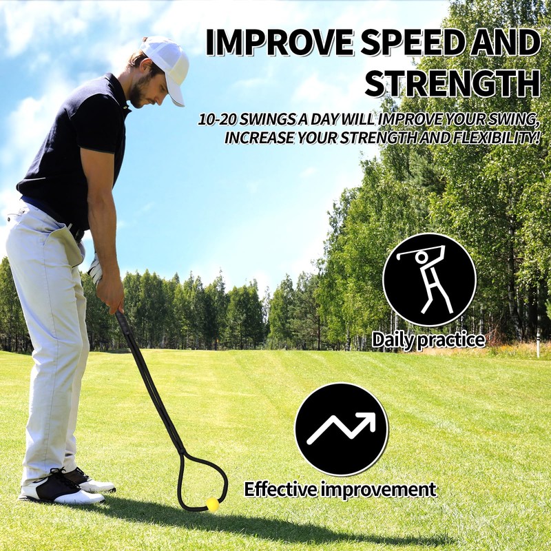 Gosknor Golf Rope Swing Trainer, Professional Portable Golf Rope Swing