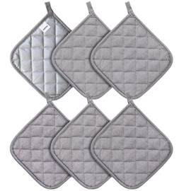 Joyhalo 6 Pack Pot Holders for Kitchen Heat Resistant Pot Holders Sets Oven Hot Pads Terry Cloth Pot Holders for Cooking Baking
