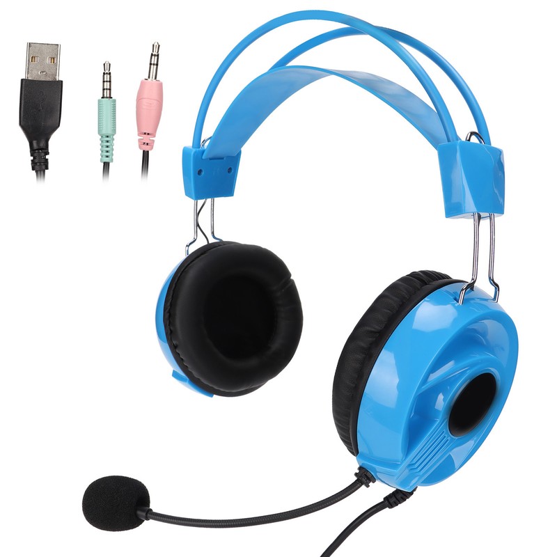 Gaming Headset Wired Comfortable Multifunctional Multicolor RGB Headphone with Omnidirectional