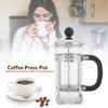 350ml Stainless Steel Glass Hollow Cafetiere French Filter Tea Coffee