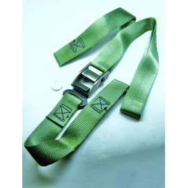 MM REIF   US MILITARY HMMWV H1 M998 M1114 12339817-2 44647-12 NEW 2 PC HOOK & BUCKLE STRAP ASY ARMY GR