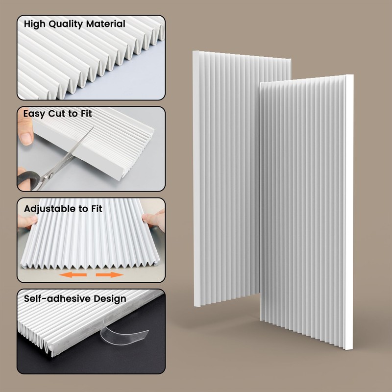GCGOODS Window Air Conditioner Side Panels, Adjustable Window AC Side