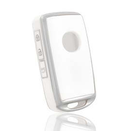 OFF WE GO Car Key Case Key Case Cover Key Box for Mazda 3 CX-30 CX30 2019-2024, CX-5 CX5 CX-8 CX8 2020-2024 Key Cover Key Protection Housing Key Case, White Silver