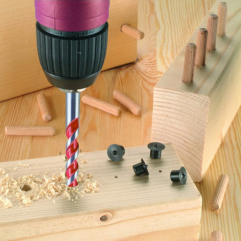 Hex Shank Multifunctional Masonry Drill Bits,5pcs Multi-Purpose Carbide Tip Drilling