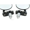 TCMT Black Motorcycle Round 7/8" Bar End Rearview Side Mirrors