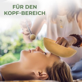 MASSAGE-EXPERT Tibetan Singing Bowl, Flat Head Bowl, Diameter 10 cm, 300 g, Moving High Tone for Effective Sound Massage and Sound Therapy in the Forehead Area, Professional Quality