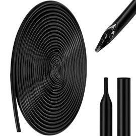 Flaxo Plus 5/16"(7.9 mm) Heat Shrink Tubing - 2:1 Ratio -Adhesive Lined -Marine Grade Waterproof Shrink Wrap Tubing,Automotive Sealing Shrink Tube for Wire Insulation Heat Shrink- Black -50 Feet Roll