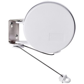 Household Essentials R-400 Single Line Retractable Clothesline | 40 Feet for Hanging Laundry, White