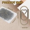 Auvotuis 100 Pcs Antique Cute Paper Clips, Heart Shaped Small