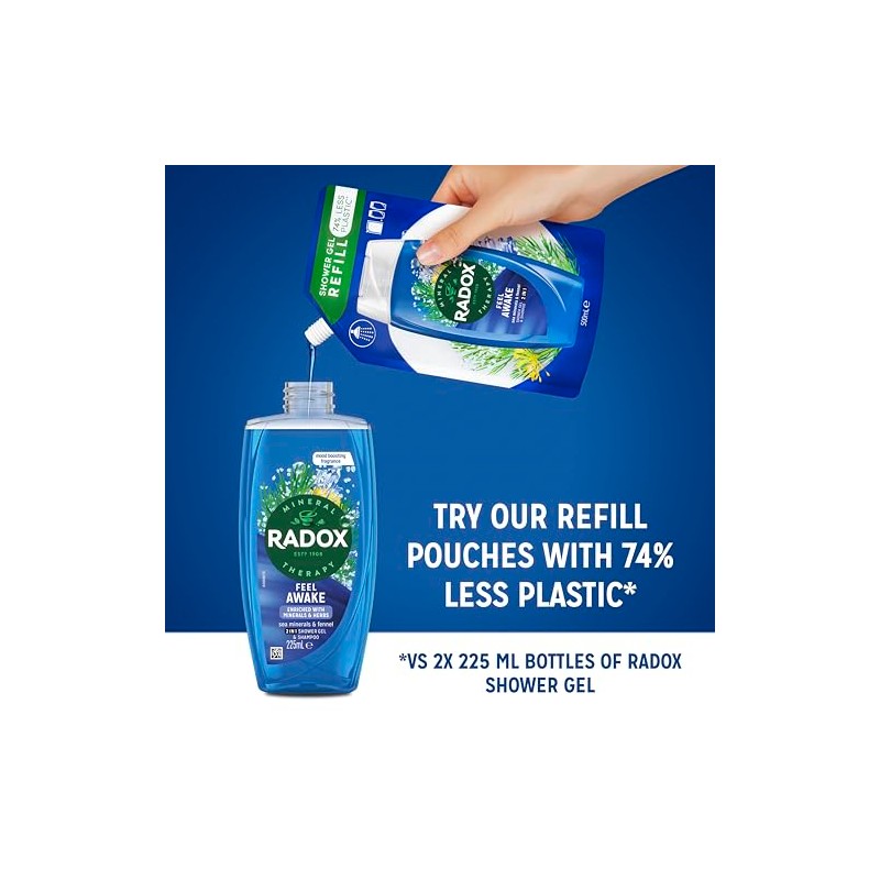 Radox Mineral Therapy Feel Awake 2-in-1 Shower Gel & Shampoo