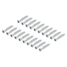 sourcing map 100Pcs M5x30mm Hex Socket Countersunk Head Self Tapping Connecting Screws Carbon Steel Furniture Confirmat Screw, Silver