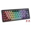 abucow 60% Mechanical Gaming Keyboard Red Switch Wired Compact Keyboard