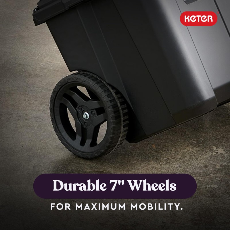 Keter Stack-n-Roll Modular Tools Organizer for Garage Storage and DIY,