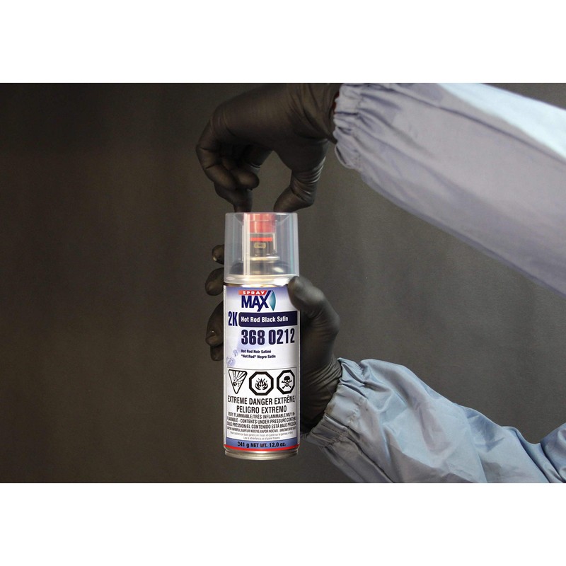Spray max 2K Hot Rod Satin Black Spray Paint,Automotive Topcoat