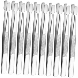 Ipetboom 15pcs Stainless Steel Tweezers for False Eyelashes and Lightweight Stamping Tool for Crafting and Makeup Application and Home Use
