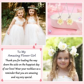 PINKDODO Flower Girl Proposal Necklace - Wedding Gifts for Girls